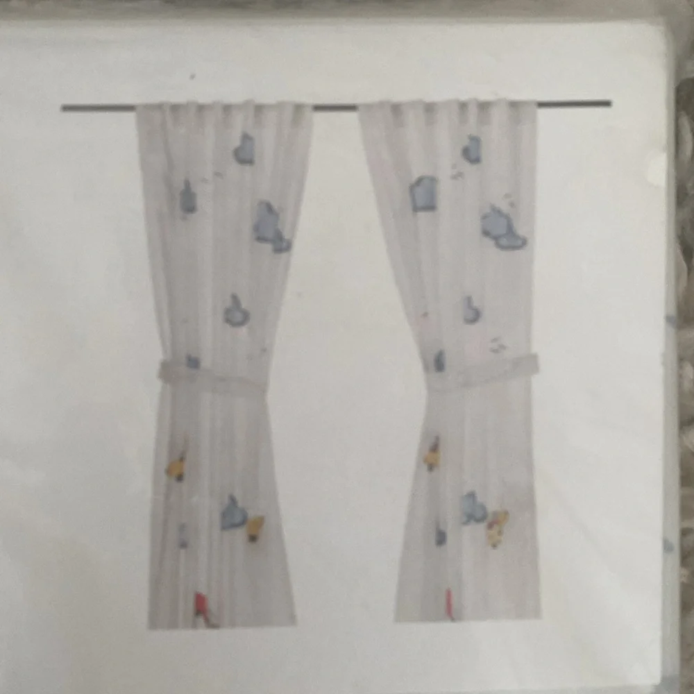 IKEA kids curtains with tiebacks
